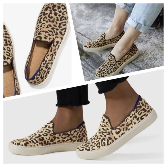 Rothy's The Original Slip On Sneaker In Cheetah Print size 8.5 - Picture 1 of 12